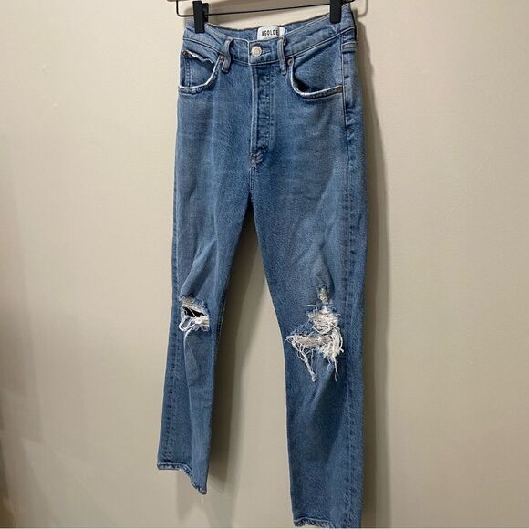 AGOLDE Riley Distressed Jeans sz 23 - Picture 3 of 8